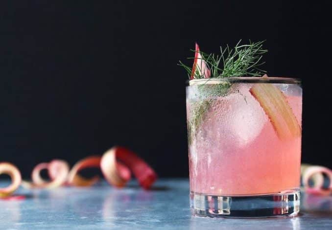 Rhubarb Fennel Gin Cocktail