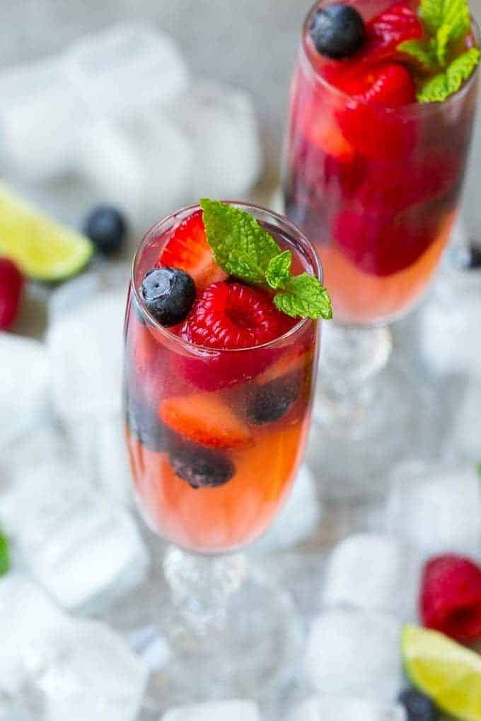 Champagne Punch with Berries