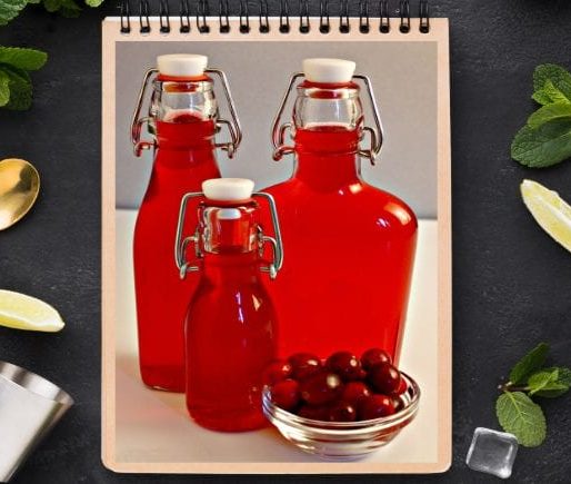 Homemade Cranberry Liqueur