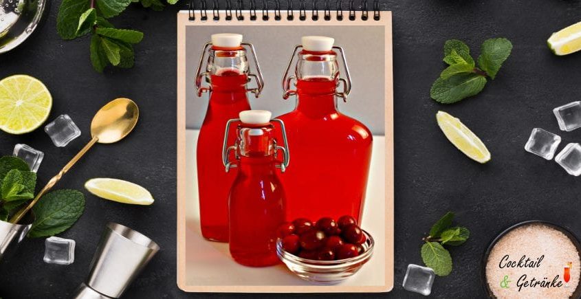 Homemade Cranberry Liqueur