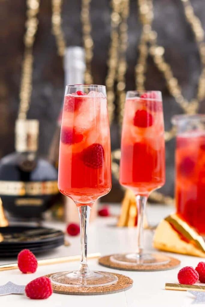 new year's eve champagne punch cocktail