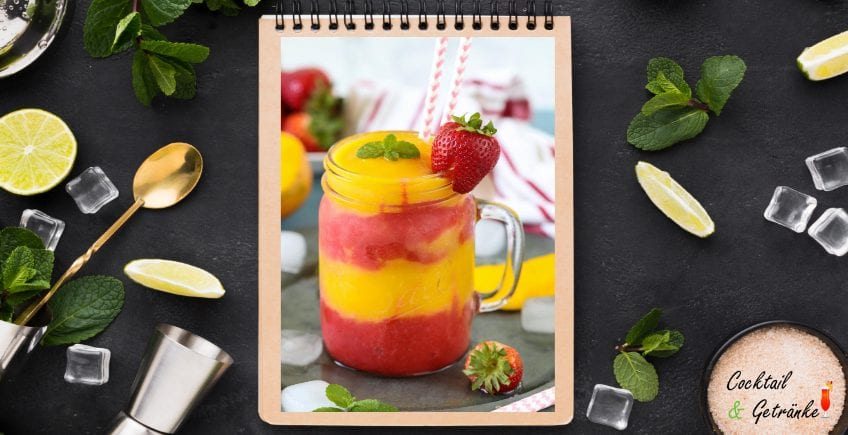 Strawberry Mango Alkoholfreie Cocktail | (FRUCHTIG)