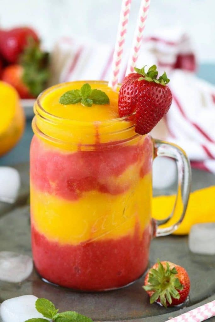 Strawberry Mango Alkoholfreie Cocktails Fruchtig